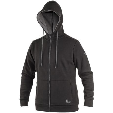 HARRISON 152001081096  2XL FÉRFI KAPUCNIS PULÓVER FEKETE/SZÜRKE (2XL)