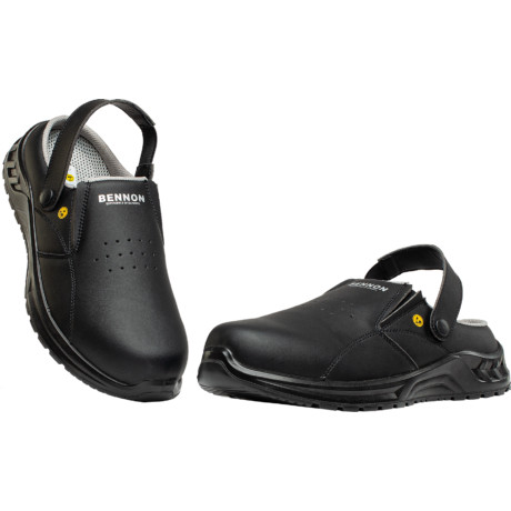 BENNON 0694010460-42 SLIPPER OB ESD KLUMPA,  FEKETE (42)