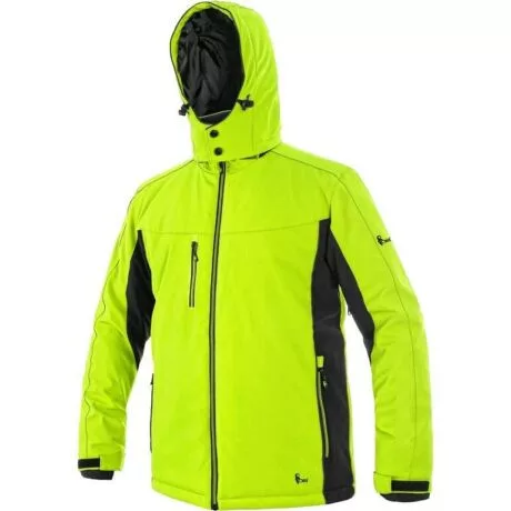 VEGAS 122001316092-S  BÉLELT SOFTSHELL FÉRFI KABÁT SÁRGA/FEKETE (S)