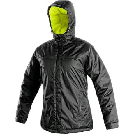 KENOVA 121001780295-XL NŐI BÉLELT KABÁT, FEKETE/SÁRGA (XL)
