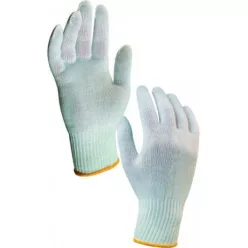 KASA 0001-D2 PAMUT/NYLON KESZTYŰ 50-50% FEHÉR, 6- OS (6)
