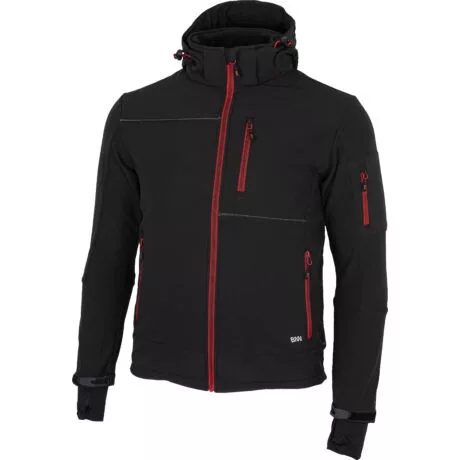 RUFUS 0693180060-S FEKETE/PIROS SOFTSHELL KABÁT (S)