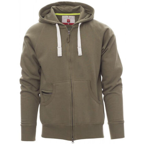 PAYPER DALLAS+ 000021-0001/07011-XL KAPUCNIS PULÓVER, KATONAI ZÖLD (XL)
