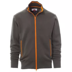   PAYPER SYDNEY 000014-0001/13025-S CIPZÁRAS PULÓVER, SZÜRKE/NARANCS (S)