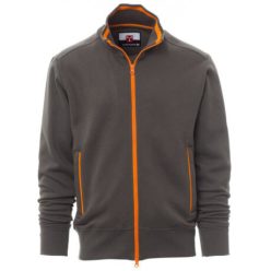   PAYPER SYDNEY 000014-0001/13025-2XL CIPZÁRAS PULÓVER, SZÜRKE/NARANCS (2XL)