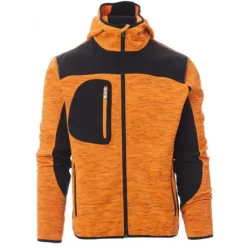   PAYPER TRIP 000453-0103/02015-L KAPUCNIS CIPZÁRAS PULÓVER, FLUO NARANCS/FEKETE (L)