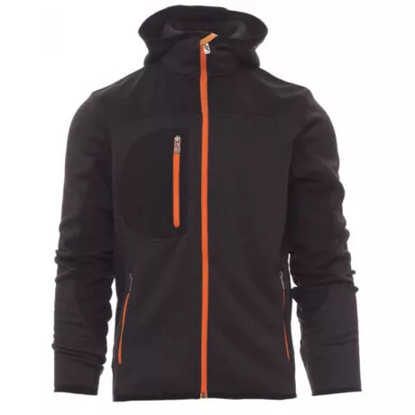 PAYPER TRIP 000453-0103/13031-2XL KAPUCNIS CIPZÁRAS PULÓVER, SZÜRKE/FEKETE (2XL)