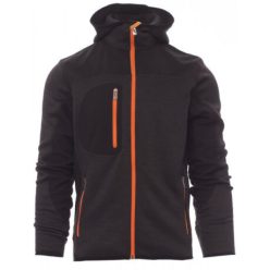   PAYPER TRIP 000453-0103/13031-4XL KAPUCNIS CIPZÁRAS PULÓVER, SZÜRKE/FEKETE (4XL)