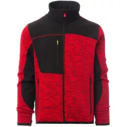   PAYPER TRAVEL S00740-0103/03029-2XL CIPZÁRAS PULÓVER, PIROS/FEKETE (2XL)