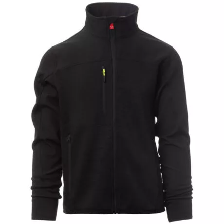 PAYPER TRAVEL S00740-0103/14018-3XL CIPZÁRAS PULÓVER, FEKETE/FEKETE (3XL)
