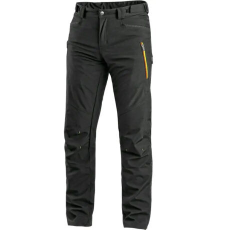 CXS AKRON 1430004816-54 FÉRFI SOFTSHELL NADRÁG, FEKETE/HV SÁRGA/NARANCS (54)