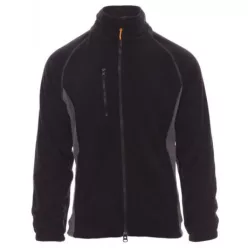   PAYPER ASPEN+ 001004-0069/14023-2XL CIPZÁRAS POLÁR PULÓVER, FEKETE/SZÜRKE (2XL)