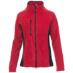   PAYPER ASPEN+ LADY 001005-0069/03015-M CIPZÁRAS NŐI POLÁR PULÓVER, PIROS/FEKETE (M)