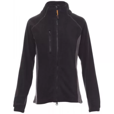 PAYPER ASPEN+ LADY 001005-0069/14023-S CIPZÁRAS NŐI POLÁR PULÓVER, FEKETE/SZÜRKE (S)