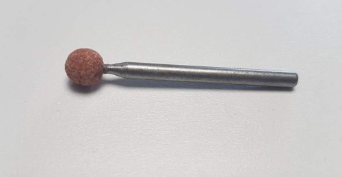 Csapos köszörűkő piros gömb 6x3