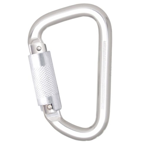 Kratos alumínium karabiner, negyedfordulatos zárral, 21mm nyitótávolsággal