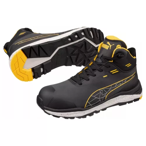 Puma XPLORE Anthr/Yellow Mid S3S ESD FO HRO SR munkavédelmi bakancs