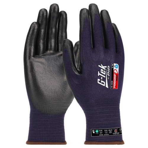 G-TEK PosiGrip MAX 18G kötött, HPPE/nylon/spandex, PosiGripMax tenyérmártott munkavédelmi kesztyű (11/XXL)