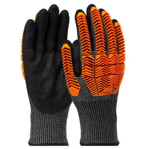 G-TEK PolyKor D30® kötött, nitril tenyérmártott, beütődés elleni munkavédelmi kesztyű (10/XL)