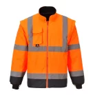 S426 - Hi-Vis 7 az 1-ben kontraszt Traffic kabát (L)