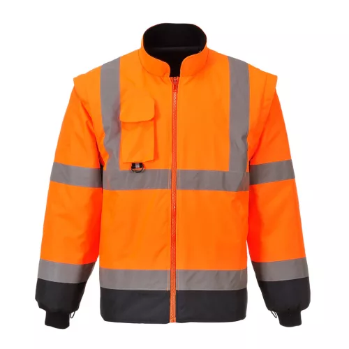 S426 - Hi-Vis 7 az 1-ben kontraszt Traffic kabát (L)
