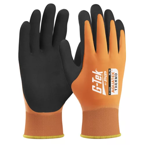 G-TEK Aquatek THERMO akril/poliészter, latex tenyérmártott munkavédelmi kesztyű (11/XXL)