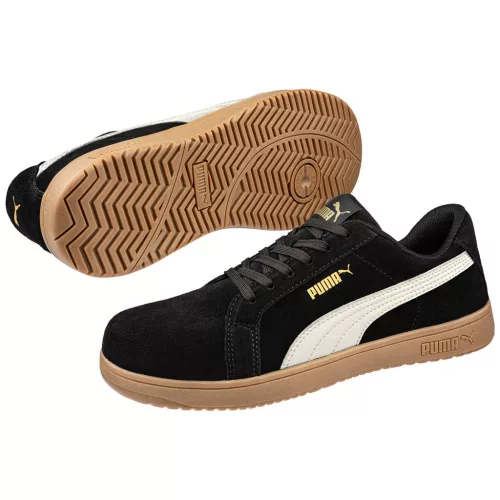 Puma Iconic BLK/Gum Low S1PL ESD FO HRO SR munkavédelmi cipő (46)