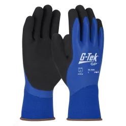   G-TEK poliészter kötött, vízálló, latex tenyérmártott munkavédelmi kesztyű (10/XL)