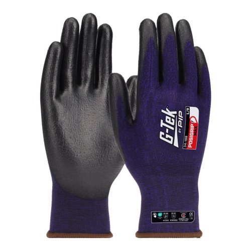 G-TEK PosiGrip MAX 18G kötött, nylon/spandex, PosiGripMax tenyérmártott munkavédelmi kesztyű (09/L)