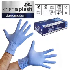   Chemsplash egyszerhasználatos púdermentes nitril kesztyű (100 db) chemsplash munkavédelmi kesztyű