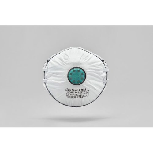 BLS 226B FFP2 szelepes, aktív szenes Dolomit légzésvédő maszk tűzött pánttal (10 db)