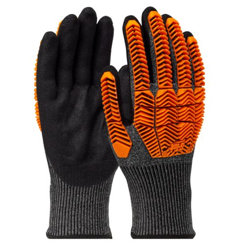 G-TEK PolyKor D30® kötött, nitril tenyérmártott, beütődés elleni munkavédelmi kesztyű (09/L)