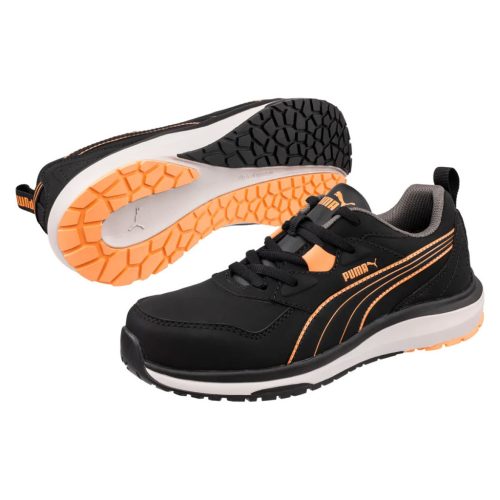 Puma Stepper BLK/Peach Low S3S ESD HRO SR női munkavédelmi cipő (37)