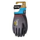 HANTEX REGEN kötött, poliészter, nitril tenyérmártott munkavédelmi kesztyű - bliszteres (09/L)