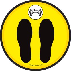 CV90 - Távolságtartásra figyelmeztető vinyl padlófólia