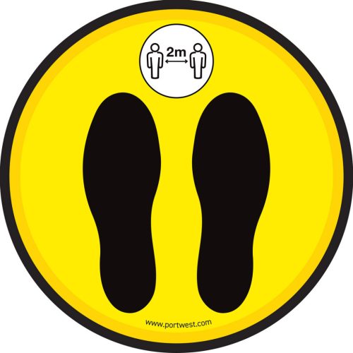 CV90 - Távolságtartásra figyelmeztető vinyl padlófólia