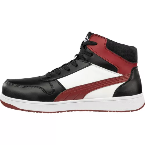 Puma Frontcourt BLK/WHT/RED Mid S3L ESD FO HRO SR munkavédelmi bakancs (47)