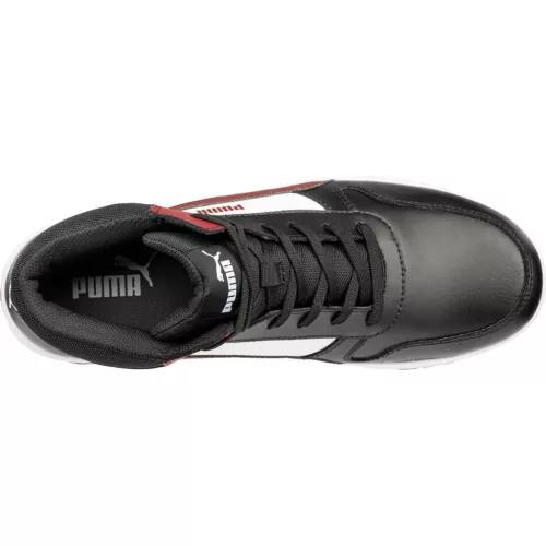 Puma Frontcourt BLK/WHT/RED Mid S3L ESD FO HRO SR munkavédelmi bakancs (47)