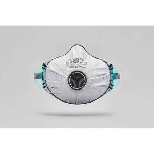 BLS 032 FFP3 szelepes, aktív szenes Dolomit légzésvédő maszk állítható gumival (5 db)