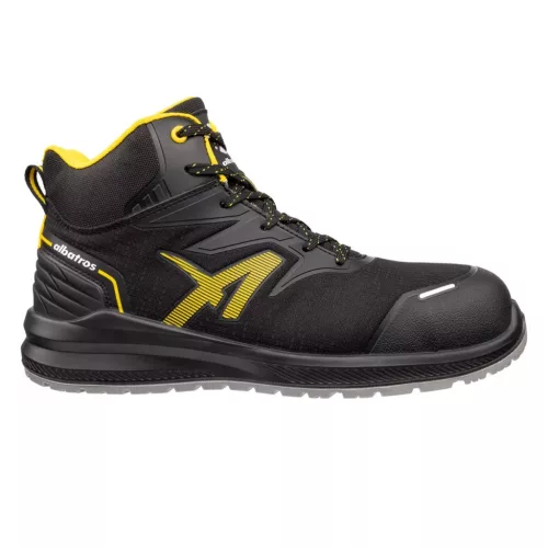 Albatros DALTON Blk Yellow Mid S3L ESD FO SR munkavédelmi bakancs
