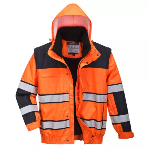C466 - Hi-Vis Classic Bomber dzseki (XL)