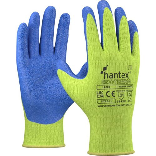 HANTEX Hi-Vis latexmártott téli kesztyű (10/XL)