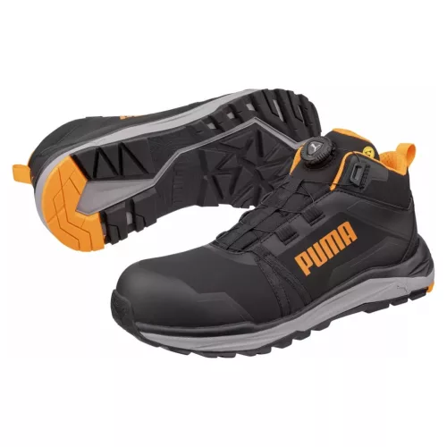 Puma KANYON Blk/Orange DISC Mid S3S ESD FO HRO SR munkavédelmi bakancs