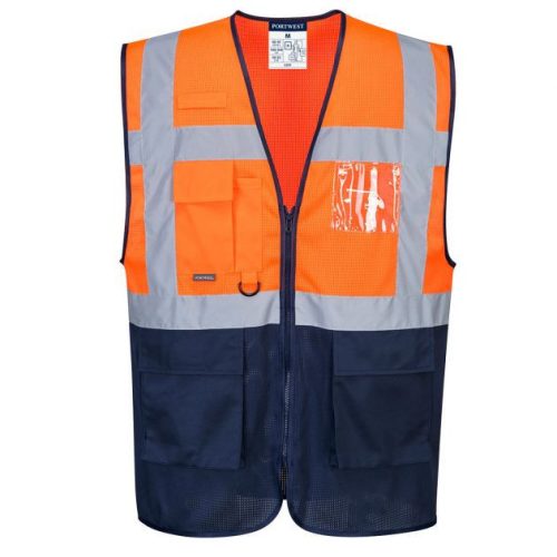C377 - Hi-Vis kéttónusú MeshAir Executive mellény (XXL)