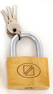 Lakat Kínai 50mm réz 1 kulcsos