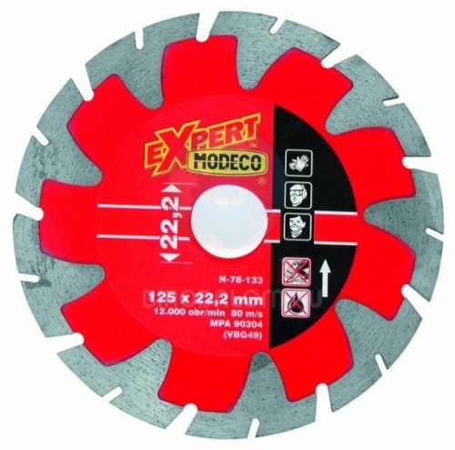 Modeco gyémánttárcsa Expert 125mm