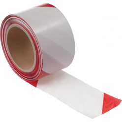 Jelzőszalag 7cmx200m piros/fehér