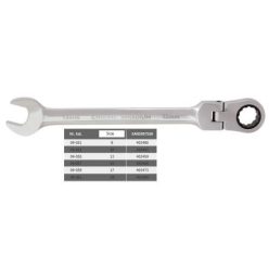 Neo 17 mm-es csuklós racsnis csillag-villáskulcs