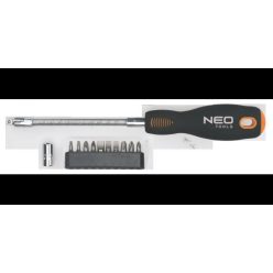   Neo flexibilis szárú csavarhúzó cserélhető fejjel2 részes