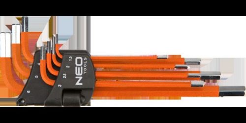 Neo imbuszkulcs készlet műanyag tokban, s2 acél 7 részes